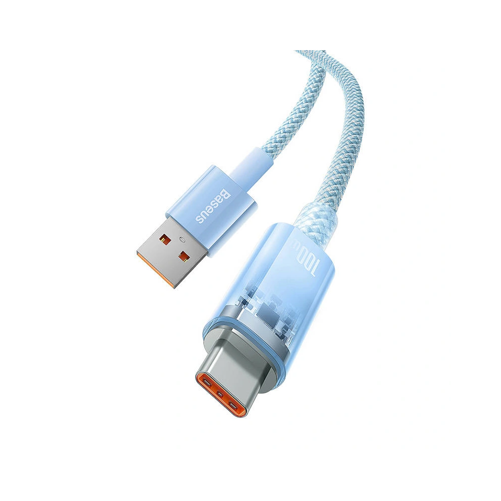 Kabel Baseus USB-A/USB-C 6A 1m (Niebieski)
