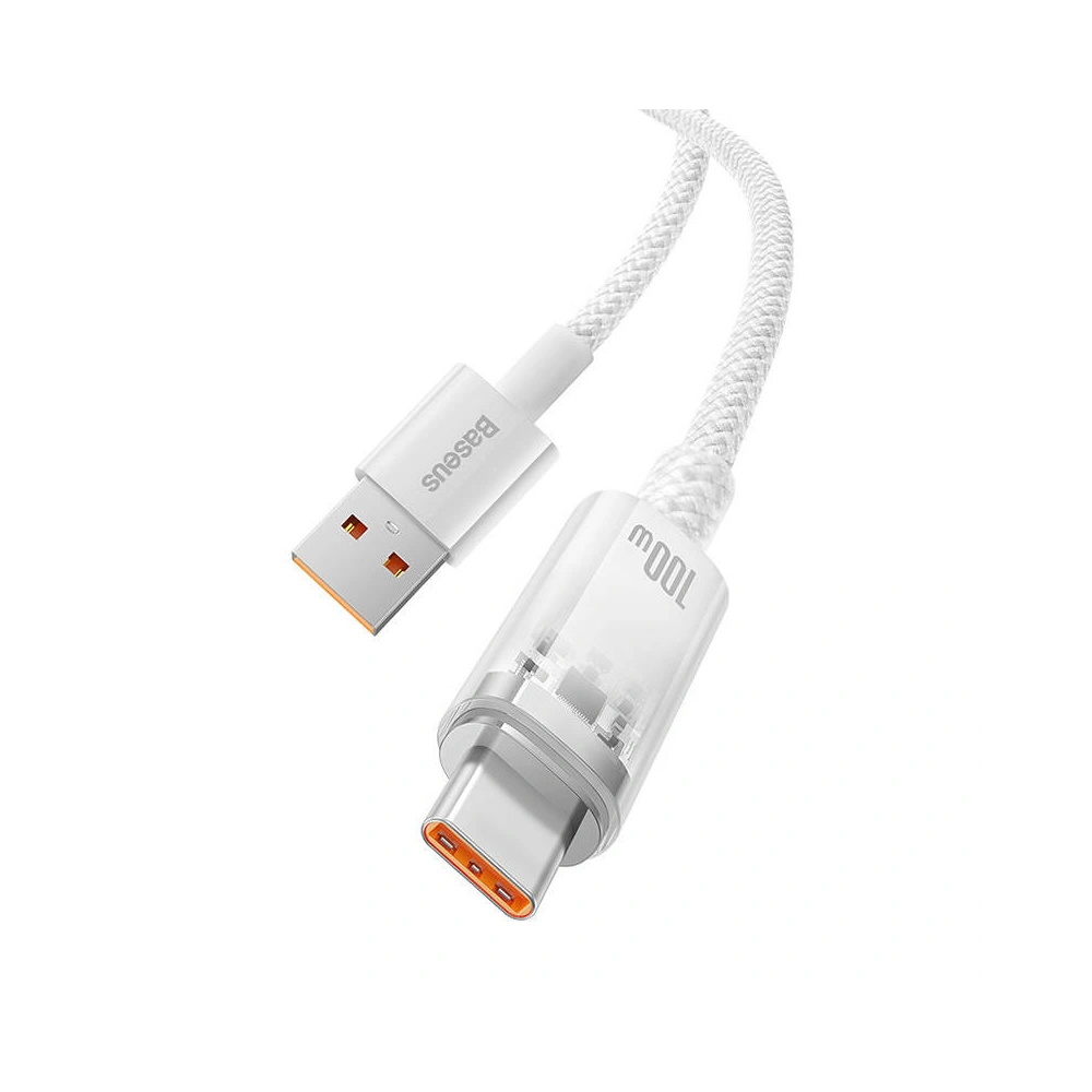 Kabel Baseus USB-A/USB-C 6A 2m (Biały)