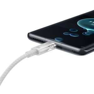 Kabel Baseus USB-A/USB-C 6A 2m (Biały)