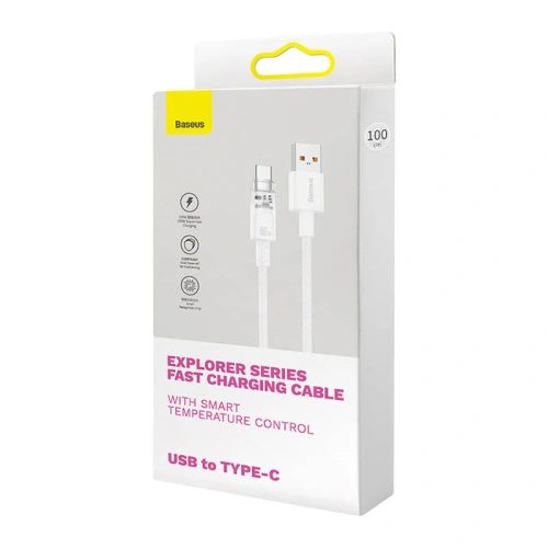 Kup Kabel Baseus USB-A/USB-C 6A 2m (Biały) - BSU4419 - {ean13} - Sklep Home Screen