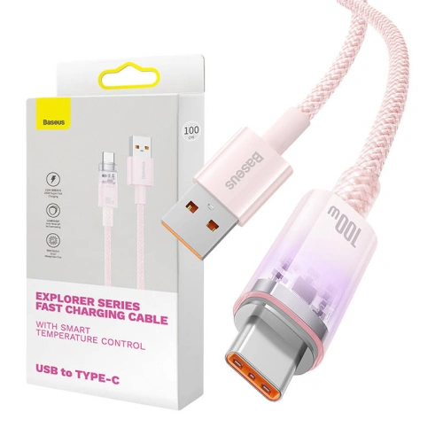 Kup Baseus Cablu USB-A/USB-C 6A 2m (roz) - BSU4420 - {ean13} - Sklep Home Screen