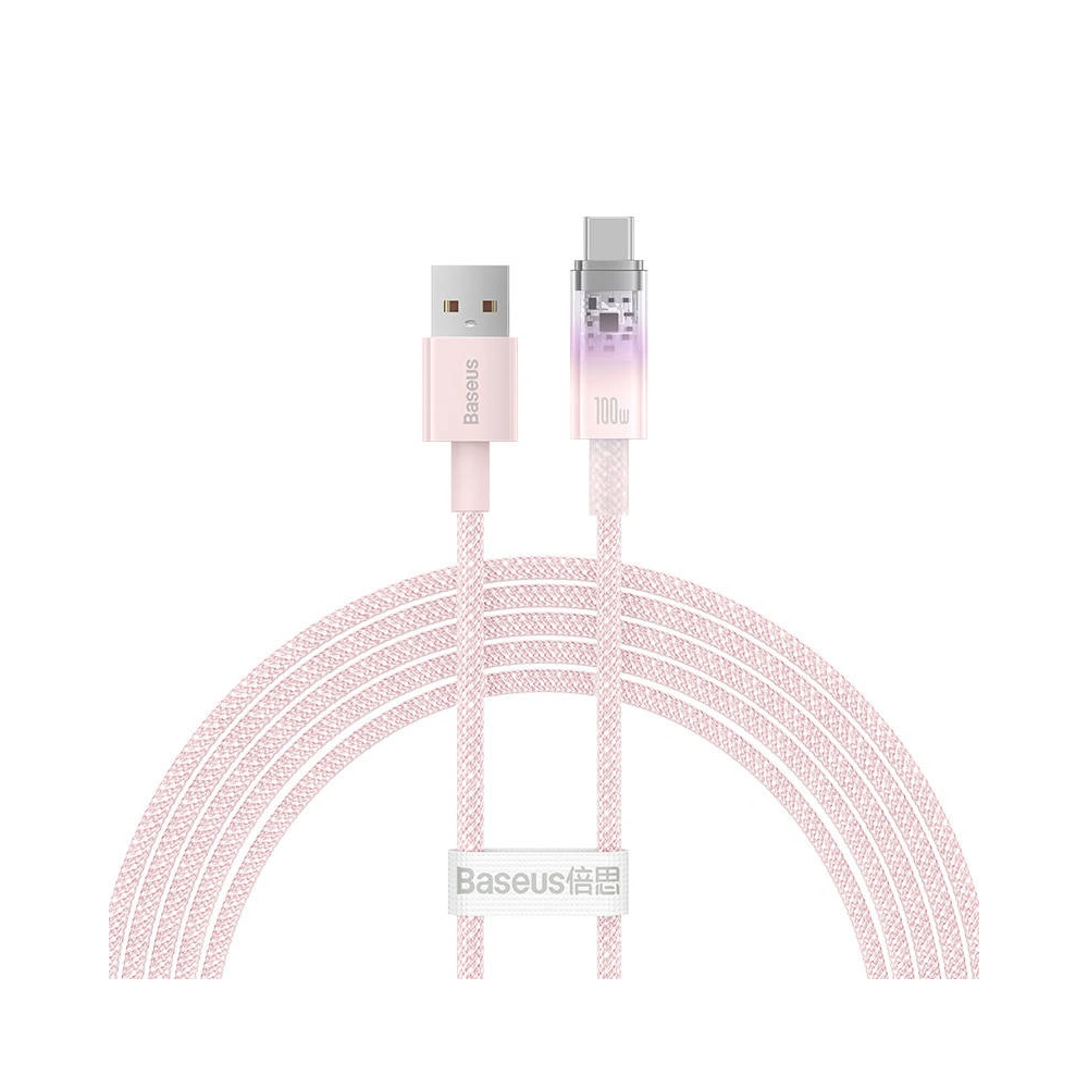 Kabel Baseus USB-A/USB-C 6A 2m (Różowy)