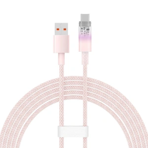 Kabel Baseus USB-A/USB-C 6A 2m (Różowy)