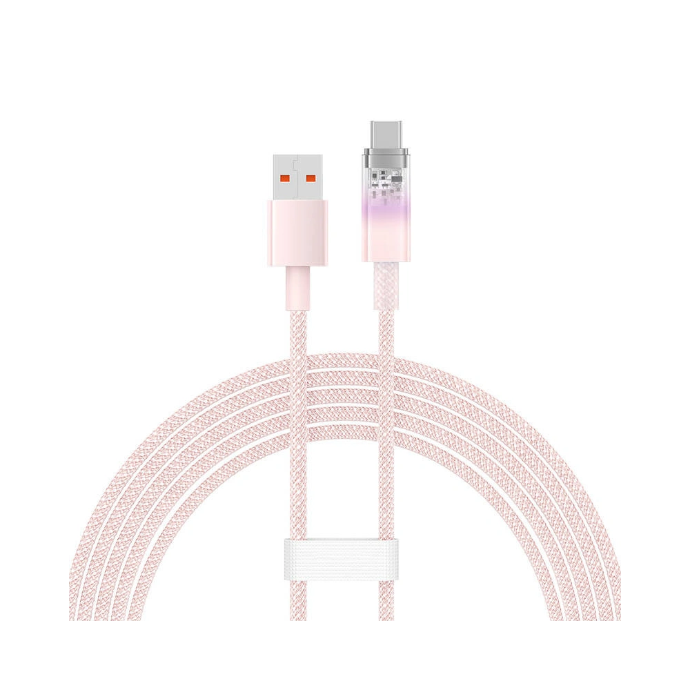Kabel Baseus USB-A/USB-C 6A 2m (Różowy)
