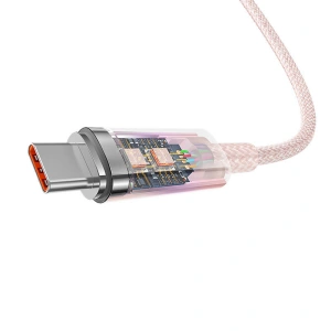 Kabel Baseus USB-A/USB-C 6A 2m (Różowy)