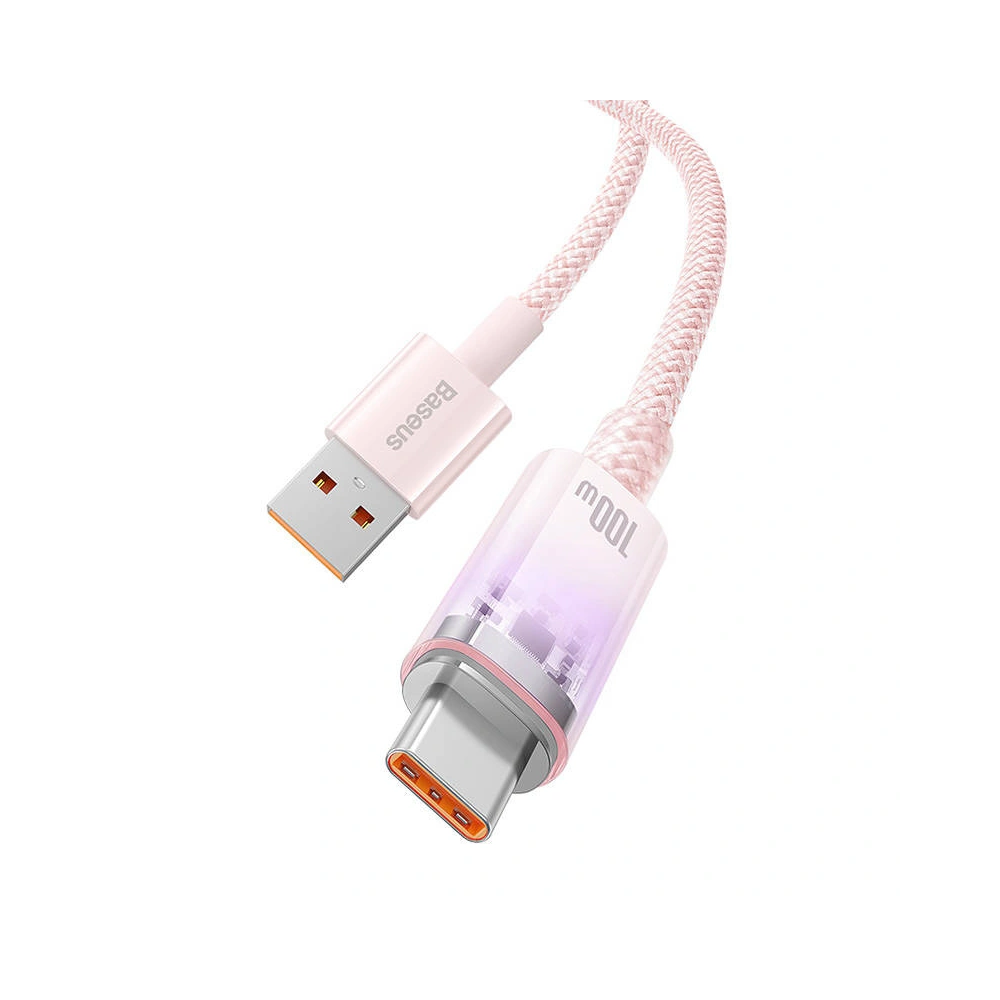 Kabel Baseus USB-A/USB-C 6A 2m (Różowy)