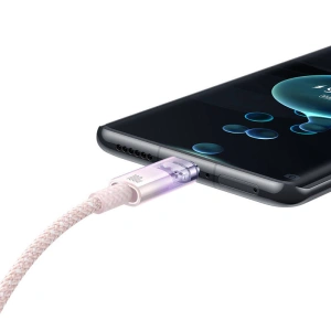 Kabel Baseus USB-A/USB-C 6A 2m (Różowy)