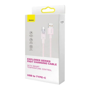 Kabel Baseus USB-A/USB-C 6A 2m (Różowy)