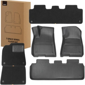 Baseus T-Space Car Floor Mats Tesla 6 parts (black velvet)