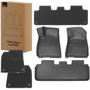 Auto koberce Baseus T-Space pro Teslu 6 dílný (černý polypropylen)