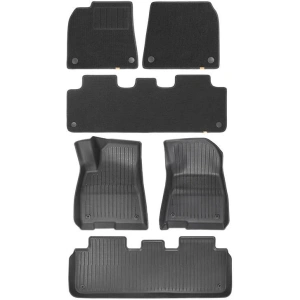 Auto koberce Baseus T-Space pro Teslu 6 dílný (černý polypropylen)