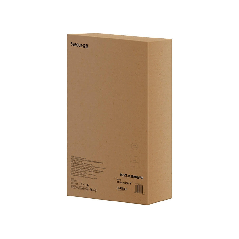 Dywaniki samochodowe Baseus T-Space do Tesli 3 częściowy (czarny)