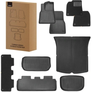 Baseus T-Space Car Floor Mats Tesla 9 parts (black velvet)