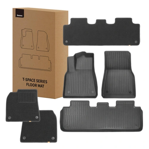 Buy Baseus T-Space Car Floor Mats Tesla 6 parts (black polypropylene) - BSU4427 - {ean13} - Home Screen Store Europe