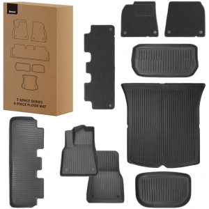 Baseus T-Space Car Floor Mats Tesla 9 parts (black polypropylene)