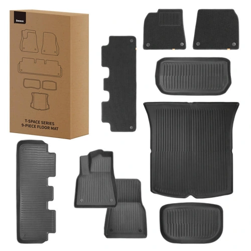 Buy Baseus T-Space Car Floor Mats Tesla 9 parts (black polypropylene) - BSU4428 - {ean13} - Home Screen Store Europe