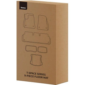 Baseus T-Space Car Floor Mats Tesla 9 parts (black polypropylene)