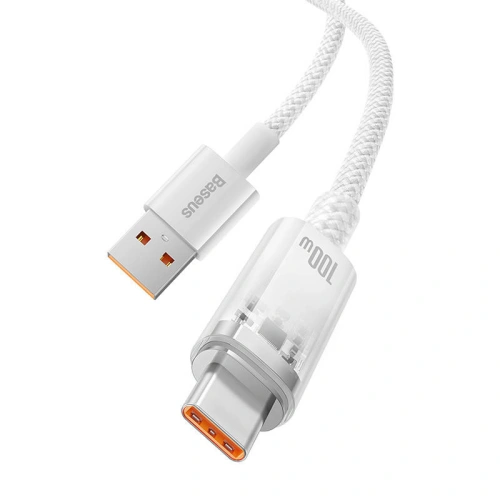 Kup Kabel Baseus USB-A/USB-C 6A 1m (Bílý) - BSU4429 - {ean13} - Sklep Home Screen
