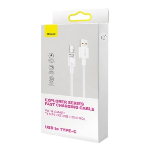 Kabel Baseus USB-A/USB-C 6A 1m (Biały)