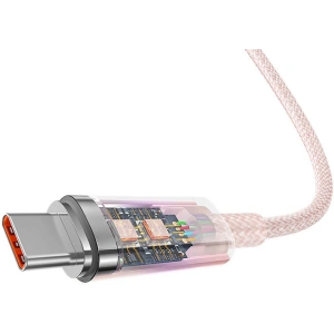 Kabel Baseus USB-A/USB-C 6A 1m (Różowy)