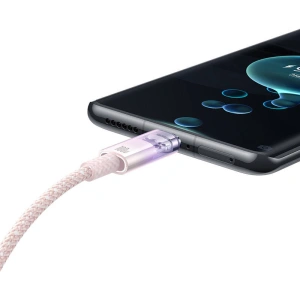 Kabel Baseus USB-A/USB-C 6A 1m (Różowy)