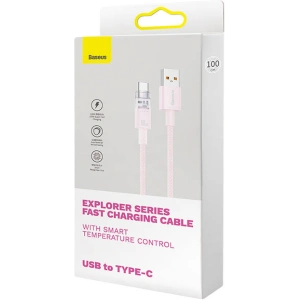 Kabel Baseus USB-A/USB-C 6A 1m (Różowy)