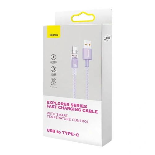 Kup Baseus Cablu USB-A/USB-C 6A 2m (violet) - BSU4431 - {ean13} - Sklep Home Screen