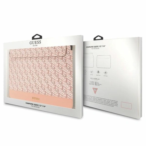 Buy Guess Sleeve GUCS14HGCFSEP 14 inch pink GCube Stripes - GUE2650 - {ean13} - Home Screen Store Europe