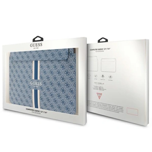 Kup Guess Case Sleeve GUCS14P4RPSB 14 inch albastru/albastru 4G dungi imprimate - GUE2652 - {ean13} - Sklep Home Screen