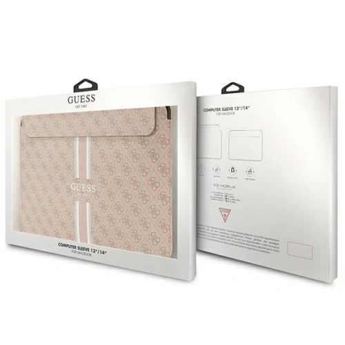 Buy Guess Sleeve GUCS14P4RPSP 14 inch pink 4G Printed Stripes - GUE2653 - {ean13} - Home Screen Store Europe