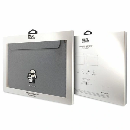Kup Karl Lagerfeld Case Sleeve KLCS16SAKCPMG 16 Zoll silber/silber Saffiano Karl&Choupette - KLD1603 - {ean13} - Sklep Home Screen