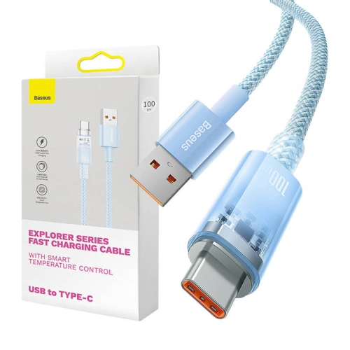 Kup Kabel Baseus USB-A/USB-C 6A 2m (Modrý) - BSU4432 - {ean13} - Sklep Home Screen