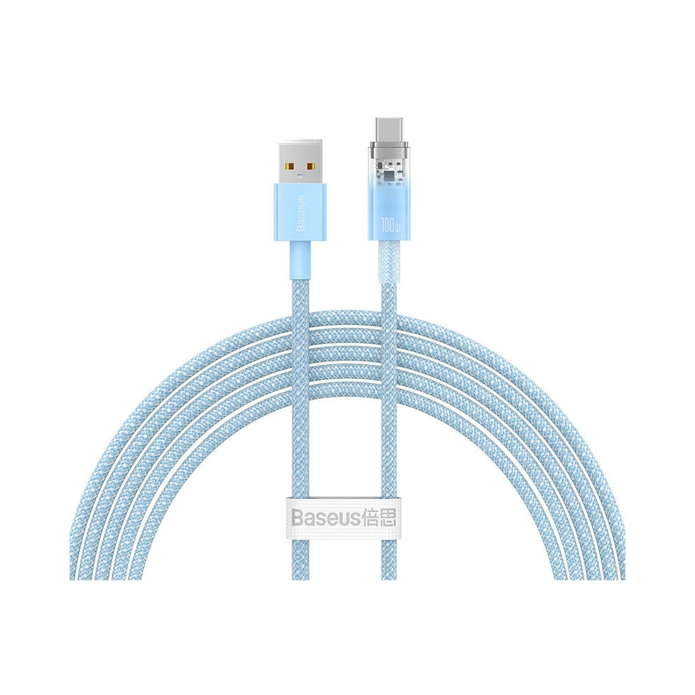 Kabel Baseus USB-A/USB-C 6A 2m (Niebieski)