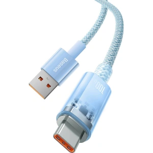 Kabel Baseus USB-A/USB-C 6A 2m (Niebieski)