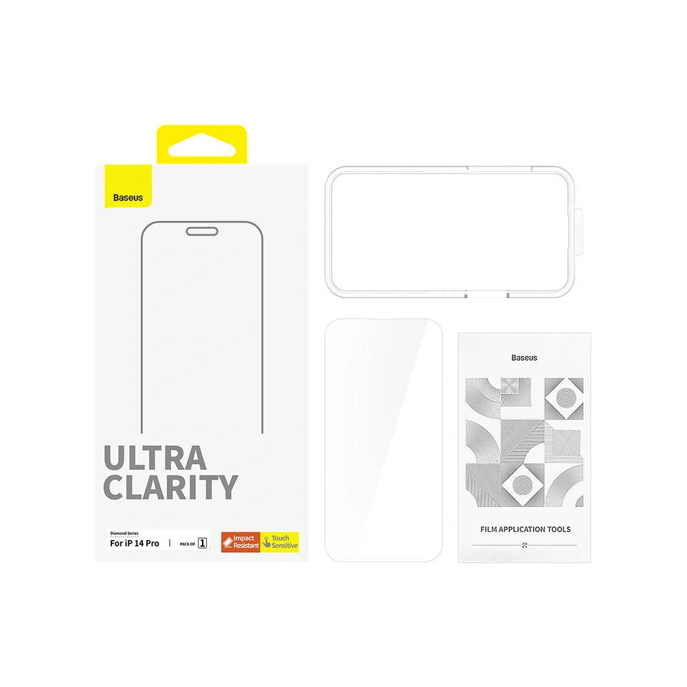 Szkło hartowane Baseus OS Diamond Series HD Ultra Clarity Apple iPhone 14 Pro (Przezroczysty)