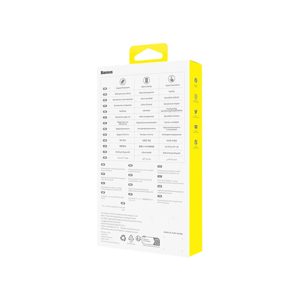 Szkło hartowane Baseus OS Diamond Series HD Ultra Clarity Apple iPhone 14 Pro (Przezroczysty)