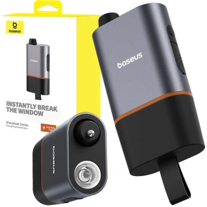 Baseus Autozubehör Glashammer + Gürtelmesser (Schwarz)