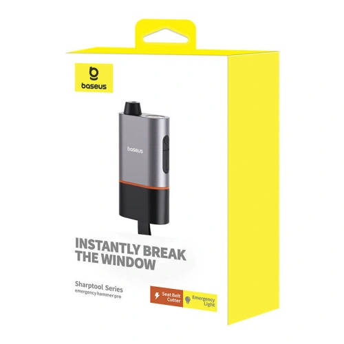 Buy Baseus SharpTool Series Emergency Hammer (black) - BSU4439 - {ean13} - Home Screen Store Europe