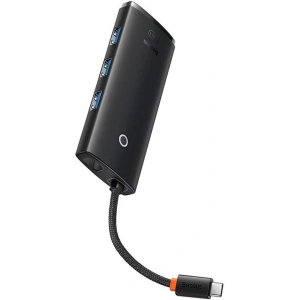Adapter HUB Baseus 5-port USB-C/HDMI - 3x USB-A 3.0 - USb-C PD (czarny)