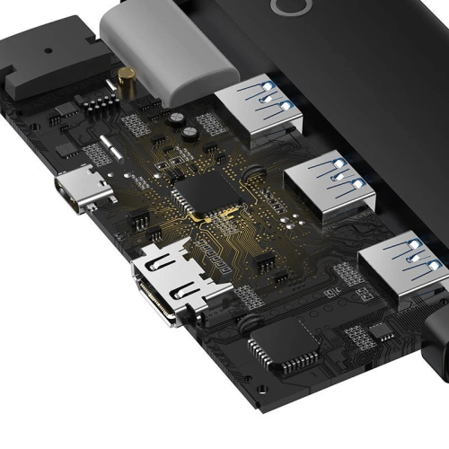 Kup Adapter HUB Baseus 5-portos USB-C/HDMI - 3x USB-A 3.0 - USB-C PD (fekete) - BSU4440 - {ean13} - Sklep Home Screen