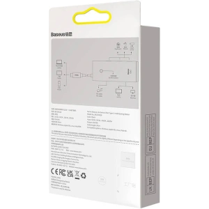 Adapter HUB Baseus 5-port USB-C/HDMI - 3x USB-A 3.0 - USb-C PD (czarny)