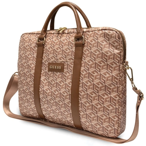 Kup Torba Guess GUCB15HGCFSEW 16 cali brązowy/brown GCube Stripes - GUE2656 - {ean13} - Sklep Home Screen
