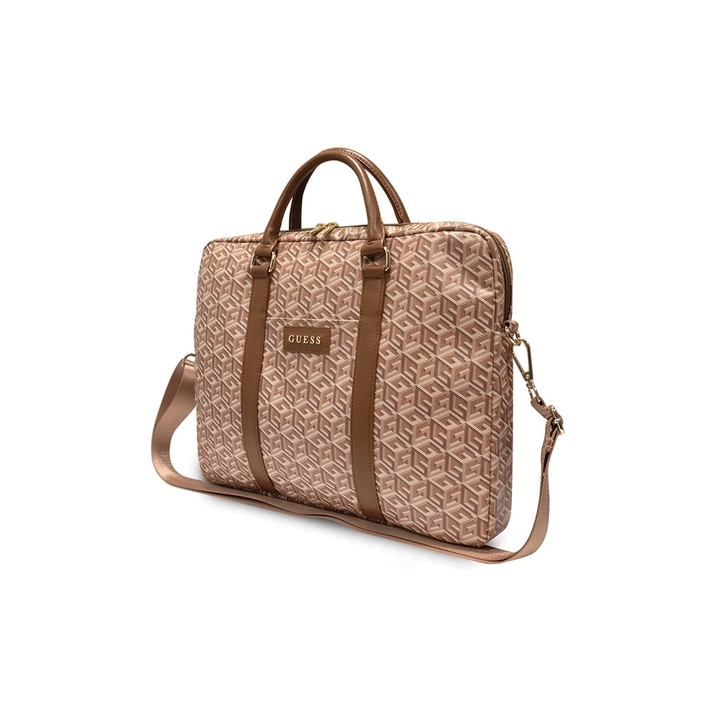 Torba Guess GUCB15HGCFSEW 16 cali brązowy/brown GCube Stripes