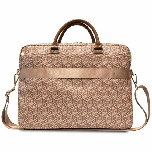 Kup Torba Guess GUCB15HGCFSEW 16 cali brązowy/brown GCube Stripes - GUE2656 - {ean13} - Sklep Home Screen