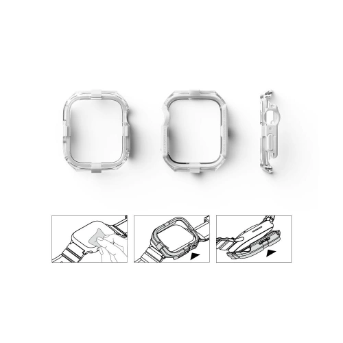 Kup Case Ringke Fusion Bumper Apple Watch 4/5/6/7/SE/8/9 44/45mm Weiß - RGK1809 - {ean13} - Sklep Home Screen