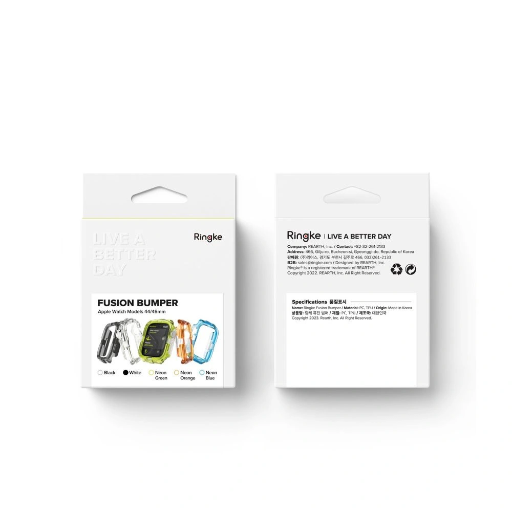 Etui Ringke Fusion Bumper Apple Watch 4/5/6/7/SE/8/9 44/45mm White