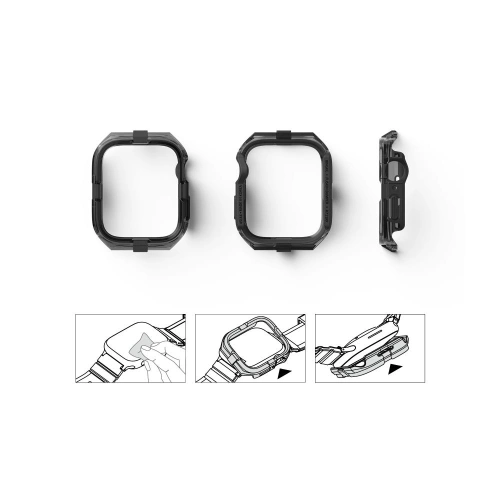 Kup Case Ringke Fusion Bumper Apple Watch 4/5/6/7/SE/8/9 44/45mm Schwarz - RGK1810 - {ean13} - Sklep Home Screen