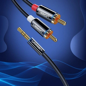 Kup UGREEN 3,5mm mini jack/2RCA 3m fekete audio kábel - UGR1662 - {ean13} - Sklep Home Screen
