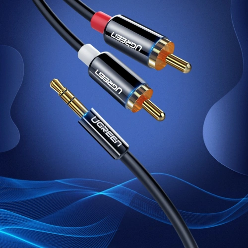 Kup UGREEN 3,5-mm-Miniklinke/2RCA-Audiokabel 3m schwarz - UGR1662 - {ean13} - Sklep Home Screen
