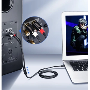 Kup UGREEN 3,5mm mini jack/2RCA 3m fekete audio kábel - UGR1662 - {ean13} - Sklep Home Screen